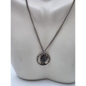 1944 Mercury Dime on Chain Necklace Lady Liberty 24"